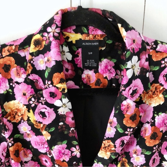 Alison Sheri The Garden Cotton Blazer Size Small Garden Girl - Picture 7 of 12